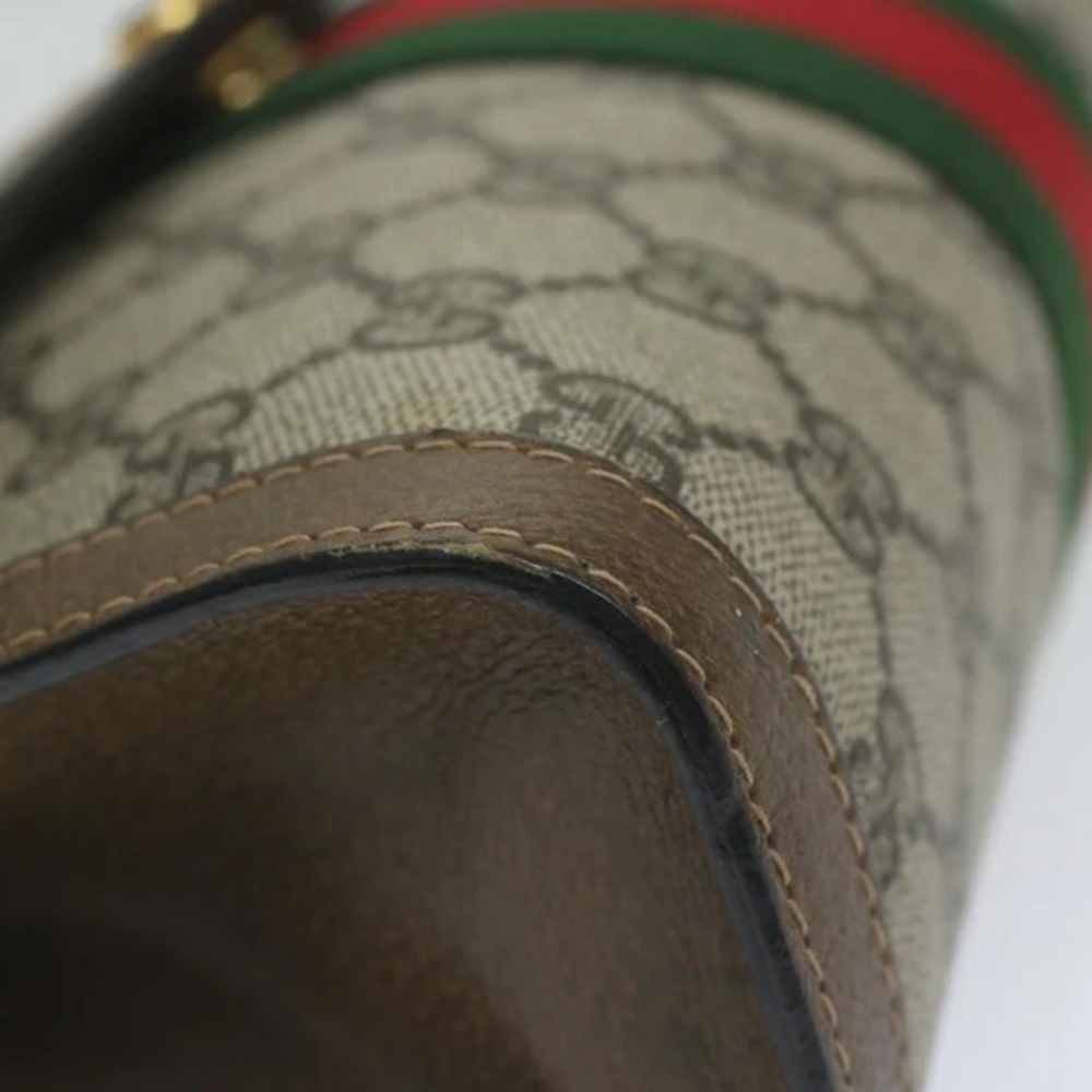 GUCCI GG Supreme Web Sherry Line Clutch Bag - Picture 11 of 15